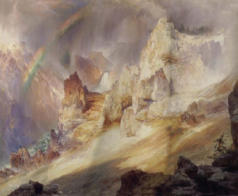 Thomas Moran Rainbow over the Grand Canyon of the Rellowstone China oil painting art